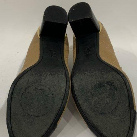 TORY BURCH BROWN/BLK 2.5" HEELS - Picture 5 of 7